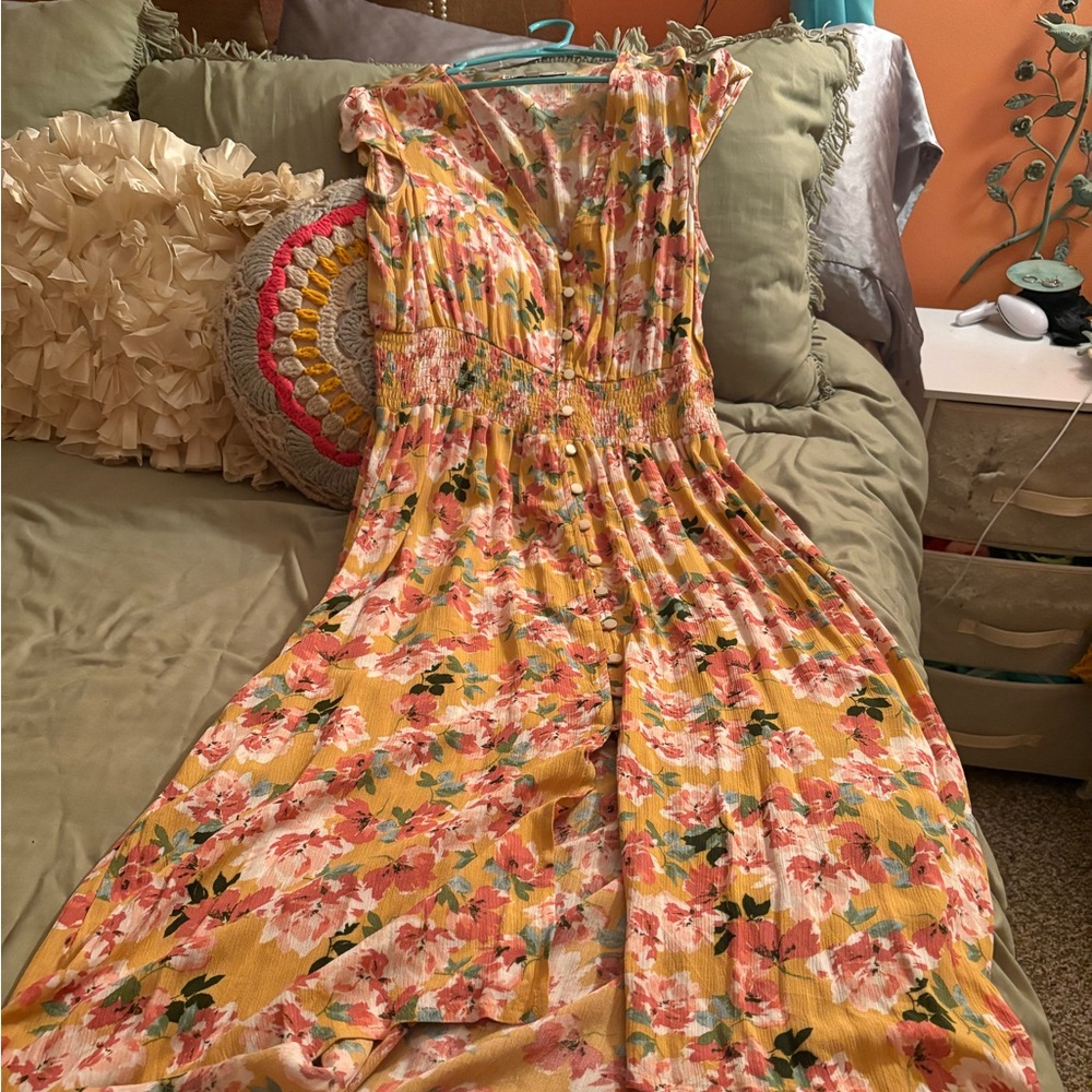 Floral Yellow Dress